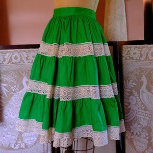 Green Cottagecore Skirt